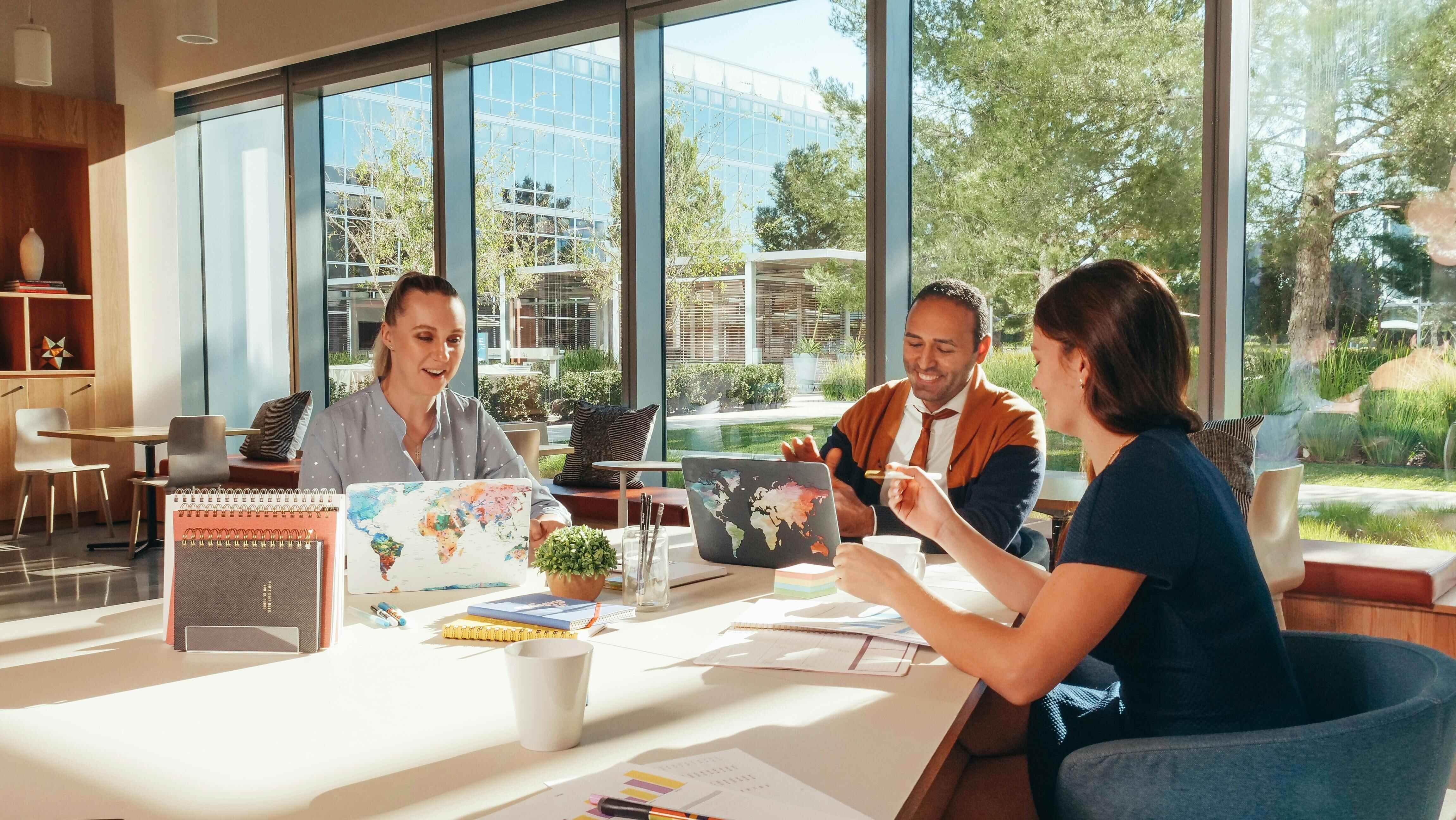 Group Working at Desk