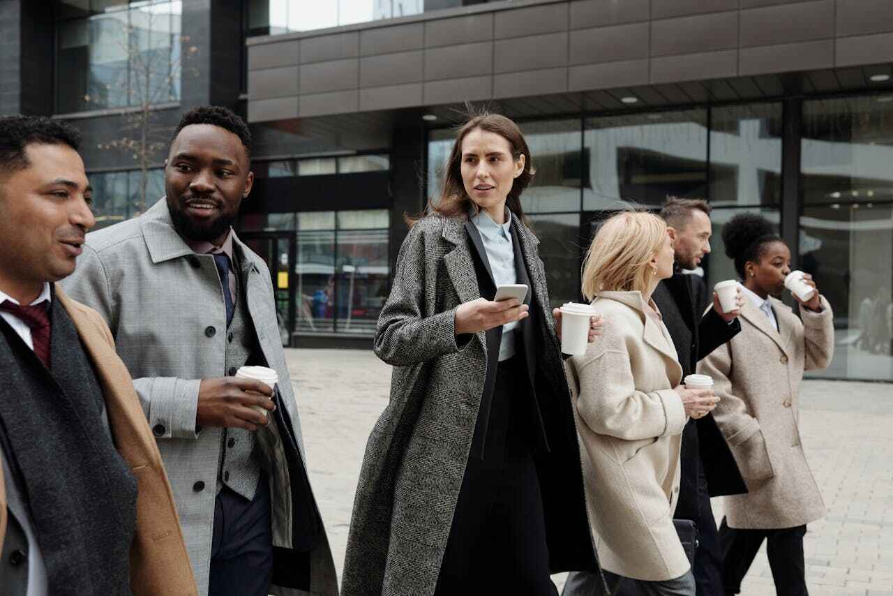 Group of Professionals Walking