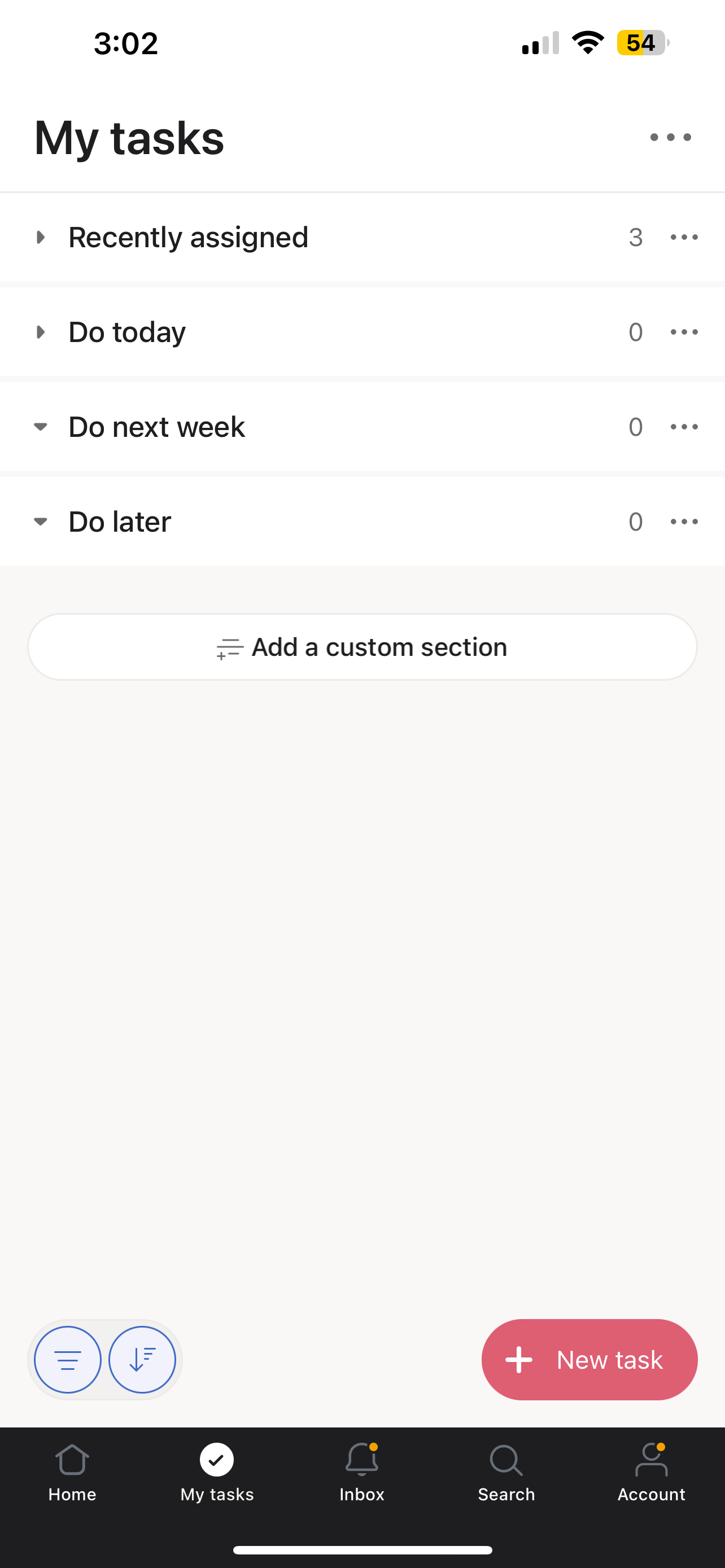 Asana Mobile App My Tasks