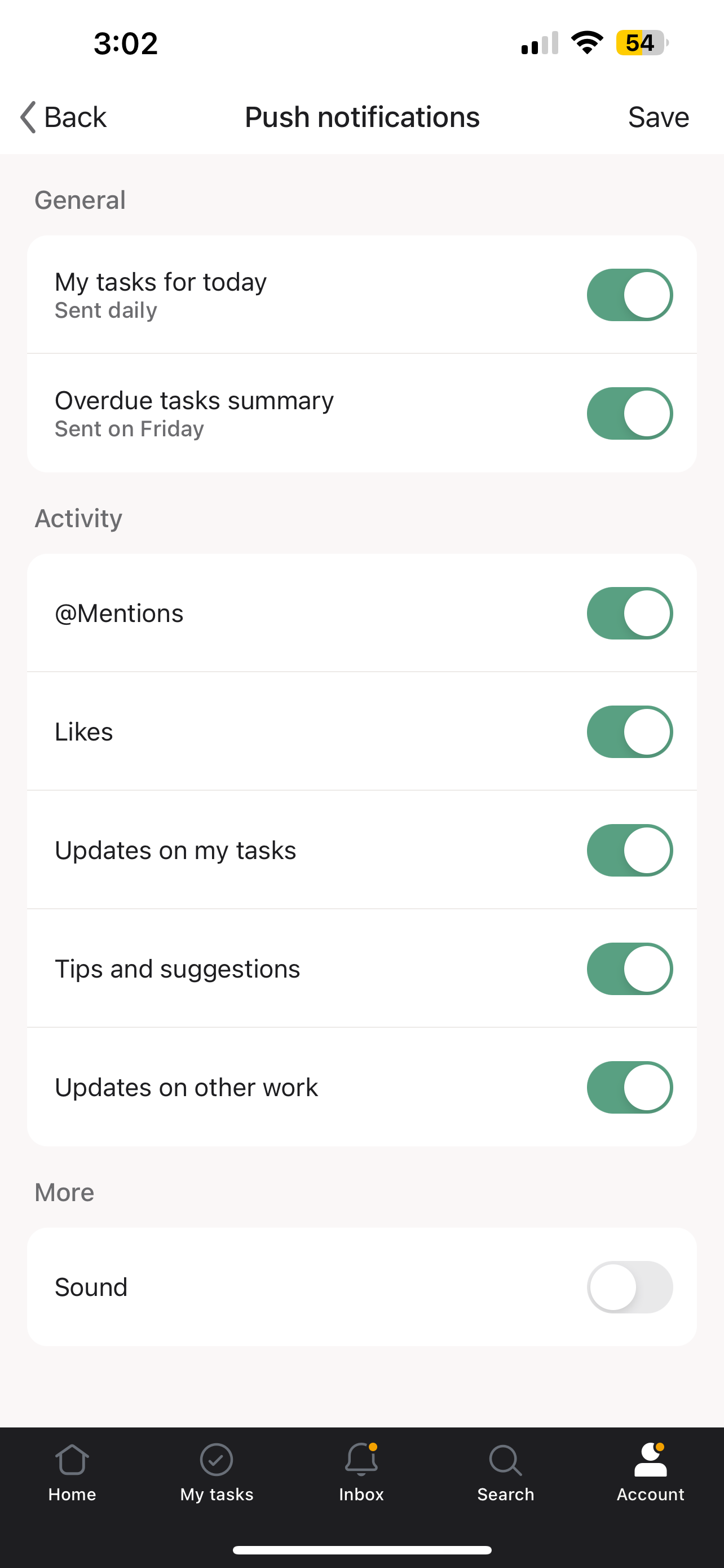 Asana Mobile Notifications