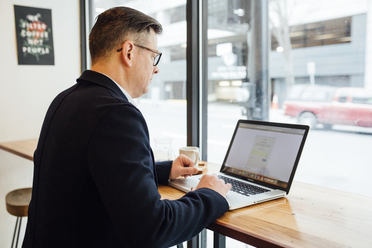 Man Working on Computer