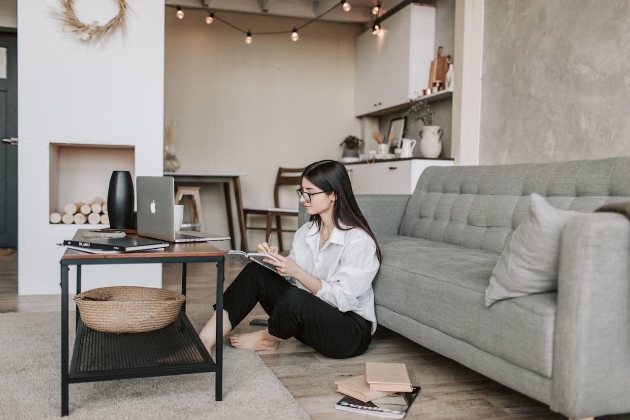 Woman Working on Computer